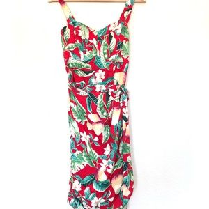 Vintage Hawaiian Floral Summer Dress